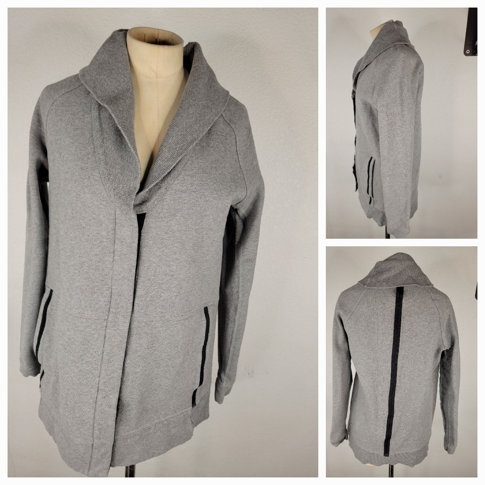 Lululemon Sz 6 Jacket Snap Button Front Longline Fleece Lined